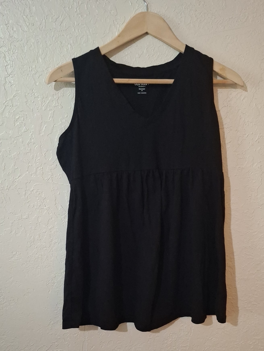 Old Navy Black V-Neck Babydoll Tank Top